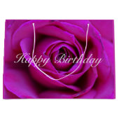 Happy Birthday Roos Gift Bag Large Cadeautasje (Voorkant)
