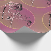 "Happy Birthday"-Roos Handgeschreven papier met ha (Hoek)