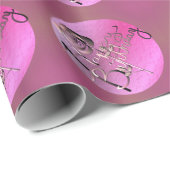 "Happy Birthday" Roos Handje geschreven Cadeaupapier (Rol Hoek)