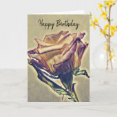 Happy Birthday Roos Kaart (Gele Bloem)
