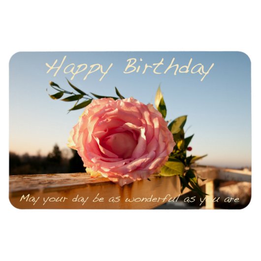 Happy Birthday Roos Magneet (Horizontaal)