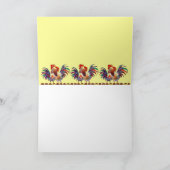 Happy Birthday Roosters beroemd gemaakt door Sharo Kaart (Binnen)