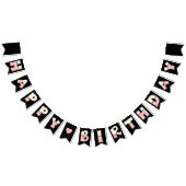 Happy Birthday Rosa Beige Vlaggetjes (Alle)