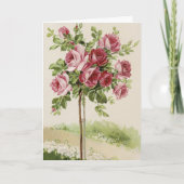 Happy Birthday Rose tree Kaart (Voorkant)