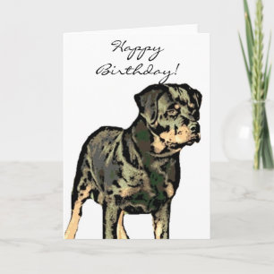 Happy Birthday Rottweiler wenskaart Kaart
