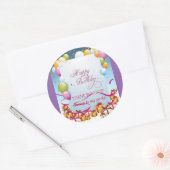 HAPPY BIRTHDAY ROUND CLASSIC STICKER (Envelop)