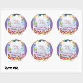 HAPPY BIRTHDAY ROUND CLASSIC STICKER (Vel)