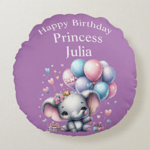 Happy Birthday Round Pillow Rond Kussen