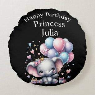 Happy Birthday Round Pillow Rond Kussen