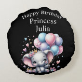 Happy Birthday Round Pillow Rond Kussen (Achterkant)