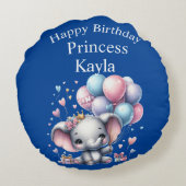 Happy Birthday Round Pillow Rond Kussen (Achterkant)