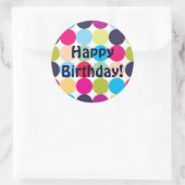 Happy Birthday - Round Sticker (Tas)