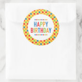 Happy Birthday Round Sticker (Tas)