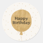 Happy Birthday Round Sticker — overzicht (Voorkant)