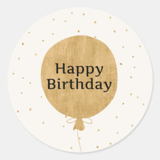 Happy Birthday Round Sticker — overzicht