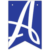 HAPPY BIRTHDAY Royal Blue en White Vlaggetjes (Derde vlag)