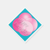 Happy Birthday roze belletjes kiezen achtergrond Servetten (Hoek)