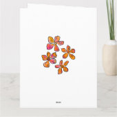 Happy Birthday Roze Bloemen Pop Art Kaart (Achterkant)