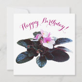 Happy Birthday  roze bloemetjes stijlvol bloemen Feestdagenkaart (Voorkant)