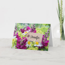 Happy Birthday roze Cake personaliseer Wenskaart Kaart