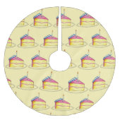 Happy Birthday roze Cake Slice Candle Party Kerstboom Rok (Voorkant)