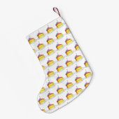 Happy Birthday roze Cake Slice Candle Party Kleine Kerstsok (Achterkant (Hangend))