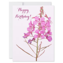 Happy Birthday  roze eenvoudige bloem