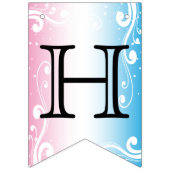 Happy Birthday 🎈 Roze en Blauw Vlaggetjes (Tweede vlag)