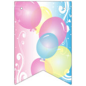 Happy Birthday 🎈 Roze en Blauw Vlaggetjes (Eerste vlag)