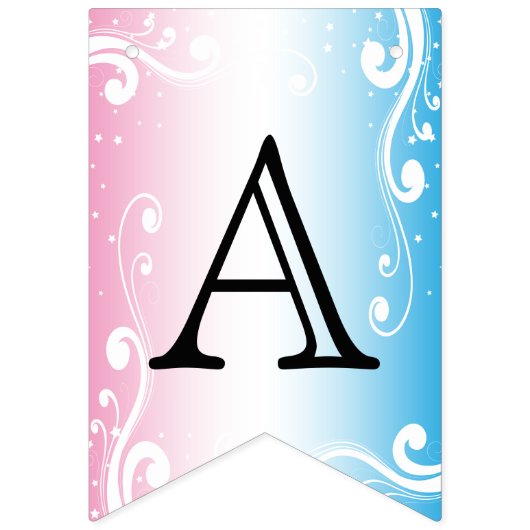 Happy Birthday 🎈 Roze en Blauw Vlaggetjes (Derde vlag)