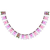 Happy Birthday Roze en Paarse Unicorn Fairy Vlaggetjes (Alle)