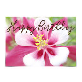 "Happy Birthday" roze en witte Kaart
