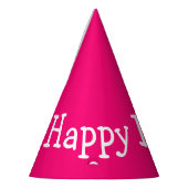 Happy Birthday roze Feesthoedjes (Links)