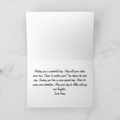 Happy Birthday Roze floral Kaart, Verjaardagskaart Bedankkaart (Binnen)