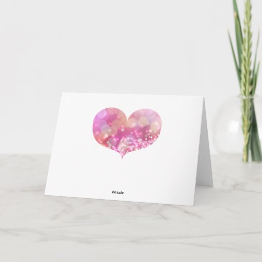 Happy Birthday - Roze Glitter en Glamor Kaart (Achterkant)