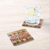 Happy Birthday Roze Goud Onderzetter Set (Insitu)