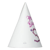 Happy Birthday roze Letter S Initiaal Monogram Feesthoedjes (Links)