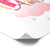 Happy Birthday roze regenboog gepersonaliseerd Poster (Hoek)