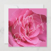 Happy Birthday  roze roos bloemenboho classy Feestdagenkaart (Voorkant)