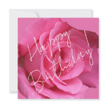 Happy Birthday  roze roos bloemenboho classy