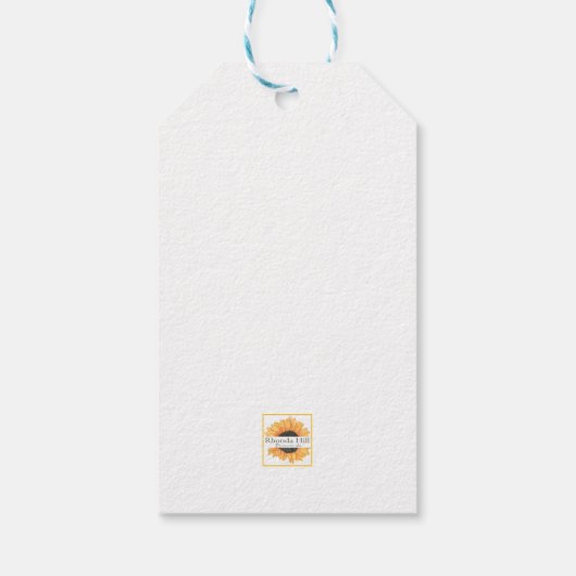 Happy Birthday Roze  Roos Cadeaulabel (Achterkant)