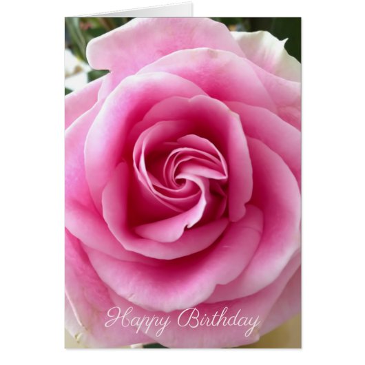 Happy Birthday  Roze Rose (Voorkant)