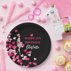 Happy Birthday roze Roses Cocktail Dress Papieren Bordje