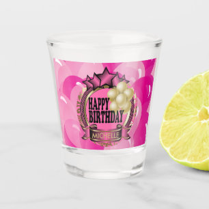 Happy Birthday - Roze Shot Glas