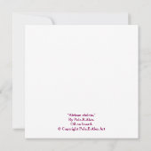 Happy Birthday roze viooltjes bloemenkunst (Achterkant)