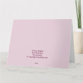 Happy Birthday   roze viooltjes fineart Kaart (Achterkant)