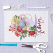 Happy Birthday Rozen in een Tea Cup Tissuepapier (Craft)