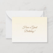 Happy Birthday  Rozen, Lily van de Valley Notitiekaartje (Achterkant)