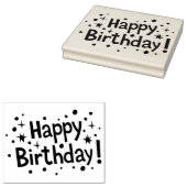 Happy Birthday Rubber Stamp Rubberstempel (Gestempeld)