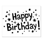 Happy Birthday Rubber Stamp Rubberstempel (Afrduk)